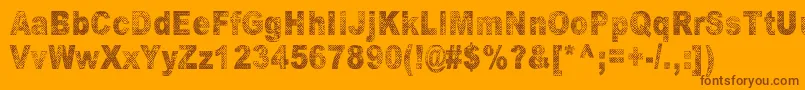 OranssiHohde Font – Brown Fonts on Orange Background