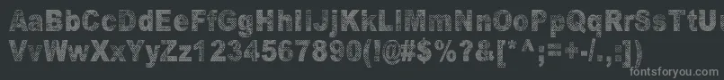 Шрифт OranssiHohde – серые шрифты на чёрном фоне