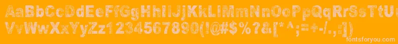 OranssiHohde Font – Pink Fonts on Orange Background