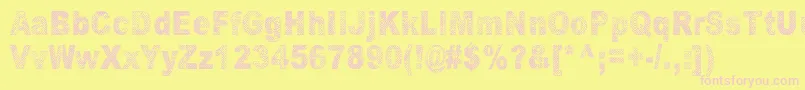 Шрифт OranssiHohde – розовые шрифты на жёлтом фоне