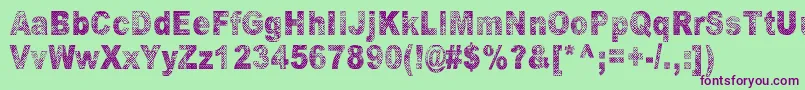 OranssiHohde Font – Purple Fonts on Green Background