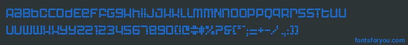 Astronau Font – Blue Fonts on Black Background