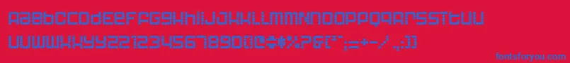 Astronau Font – Blue Fonts on Red Background