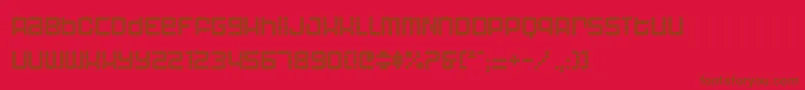 フォントAstronau – 赤い背景に茶色の文字