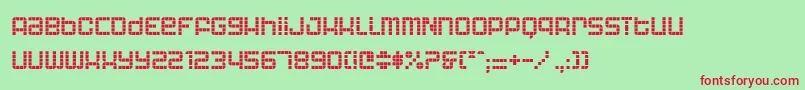 Astronau Font – Red Fonts on Green Background