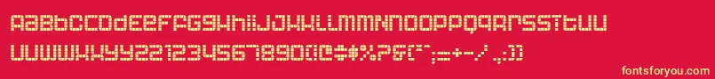 Astronau Font – Yellow Fonts on Red Background