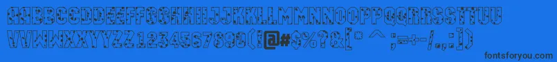 Machosbl Font – Black Fonts on Blue Background