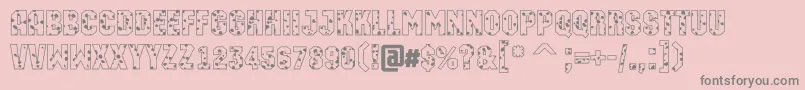 Machosbl Font – Gray Fonts on Pink Background