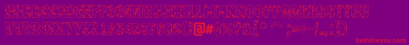 Machosbl Font – Red Fonts on Purple Background