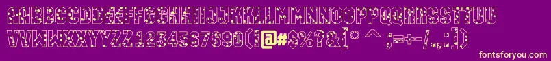 Machosbl Font – Yellow Fonts on Purple Background