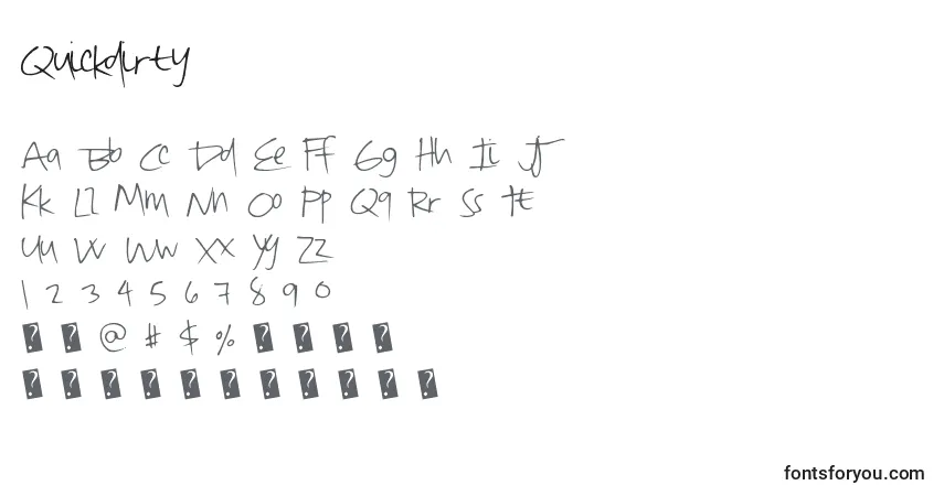 Quickdirty Font – alphabet, numbers, special characters