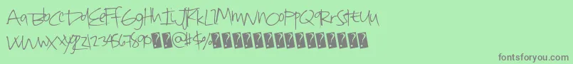 Quickdirty Font – Gray Fonts on Green Background
