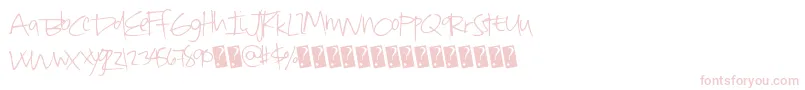 Quickdirty Font – Pink Fonts on White Background