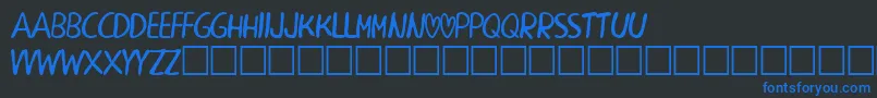 PeacechildBeta Font – Blue Fonts on Black Background