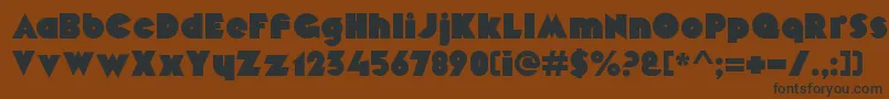MekonRegular Font – Black Fonts on Brown Background