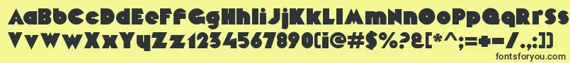 MekonRegular Font – Black Fonts on Yellow Background
