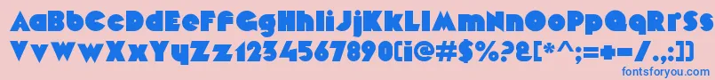 MekonRegular Font – Blue Fonts on Pink Background