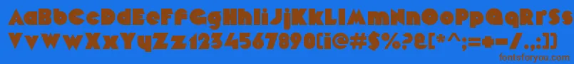 Шрифт MekonRegular – коричневые шрифты на синем фоне