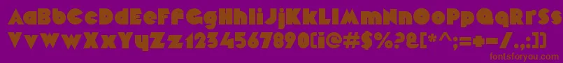 MekonRegular Font – Brown Fonts on Purple Background