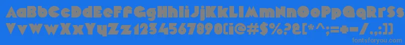 MekonRegular Font – Gray Fonts on Blue Background