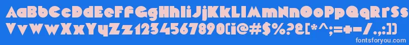 MekonRegular Font – Pink Fonts on Blue Background