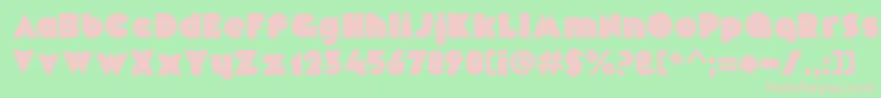 MekonRegular Font – Pink Fonts on Green Background