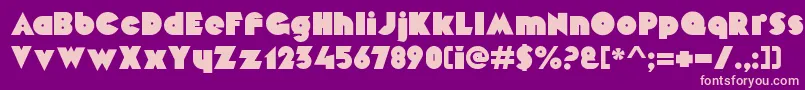 MekonRegular Font – Pink Fonts on Purple Background