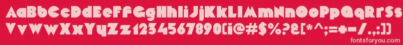 MekonRegular Font – Pink Fonts on Red Background