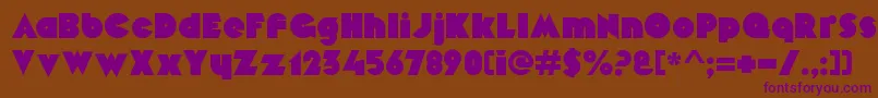 MekonRegular Font – Purple Fonts on Brown Background