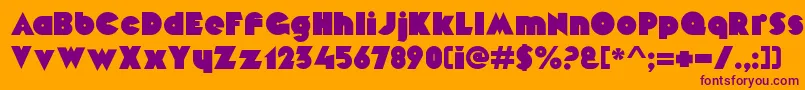 MekonRegular Font – Purple Fonts on Orange Background