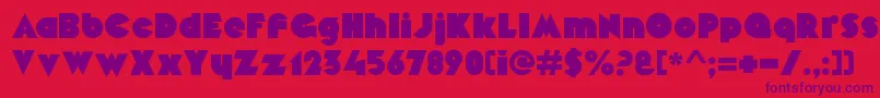 MekonRegular Font – Purple Fonts on Red Background