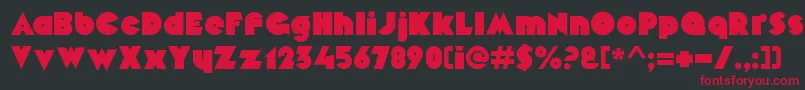 MekonRegular Font – Red Fonts on Black Background
