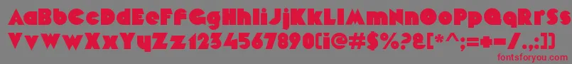 MekonRegular Font – Red Fonts on Gray Background