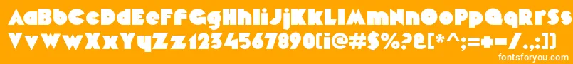 MekonRegular Font – White Fonts on Orange Background