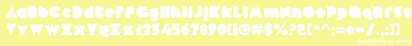 MekonRegular Font – White Fonts on Yellow Background