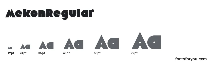 MekonRegular Font Sizes