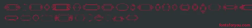 CalligraphicFramesSoft Font – Red Fonts on Black Background