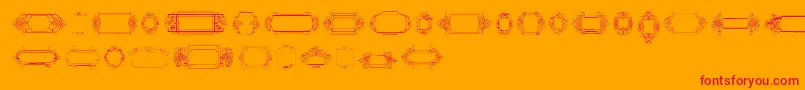 Police CalligraphicFramesSoft – polices rouges sur fond orange