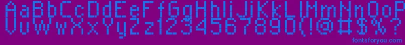 RPlaza8 Font – Blue Fonts on Purple Background