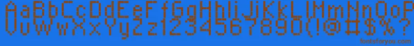 Шрифт RPlaza8 – коричневые шрифты на синем фоне