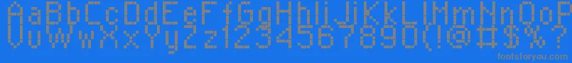 RPlaza8 Font – Gray Fonts on Blue Background