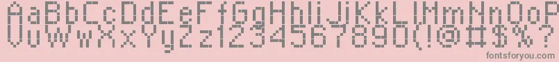 RPlaza8 Font – Gray Fonts on Pink Background