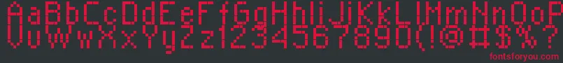 RPlaza8 Font – Red Fonts on Black Background