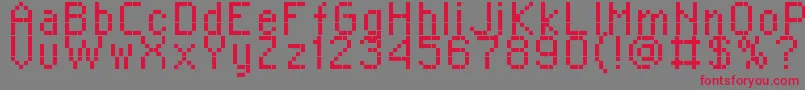 Шрифт RPlaza8 – красные шрифты на сером фоне