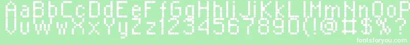 RPlaza8 Font – White Fonts on Green Background