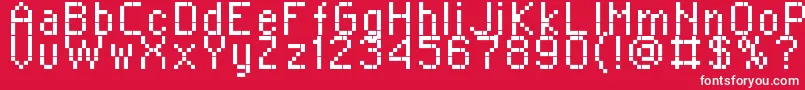 RPlaza8 Font – White Fonts on Red Background