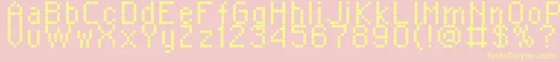 En savoir plus sur la police RPlaza8 Police RPlaza8 – polices jaunes sur fond rose
