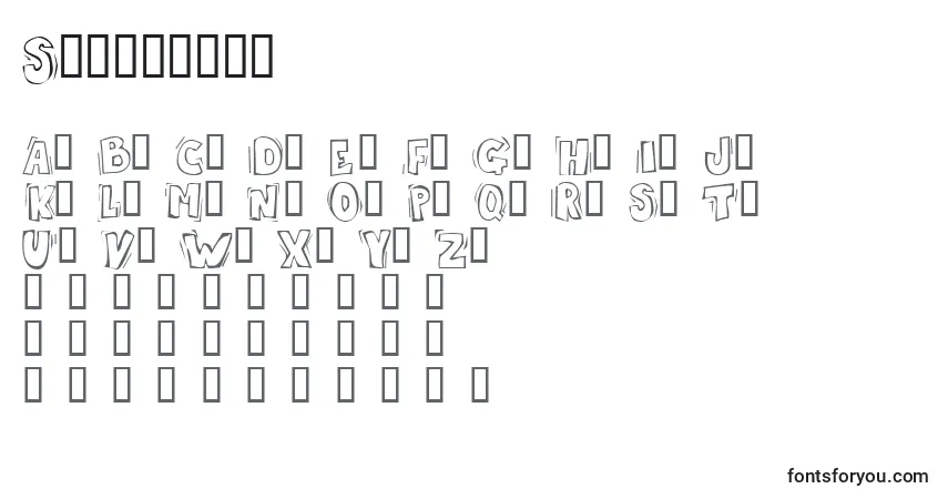 Skrotfontフォント–アルファベット、数字、特殊文字