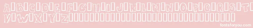 Skrotfont-fontti – valkoiset fontit vaaleanpunaisella taustalla