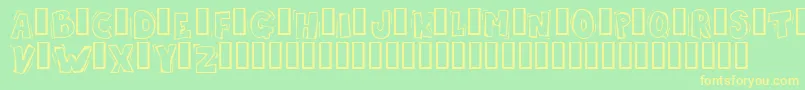 Skrotfont-fontti – keltaiset fontit vihreällä taustalla